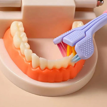3-Sided Toothbrush for Adults & Kids - 360 Degree Teeth Cleaning Soft Bristle Oral Care Brush - Deep Clean Manual Toothbrush for Complete Dental Hygiene
