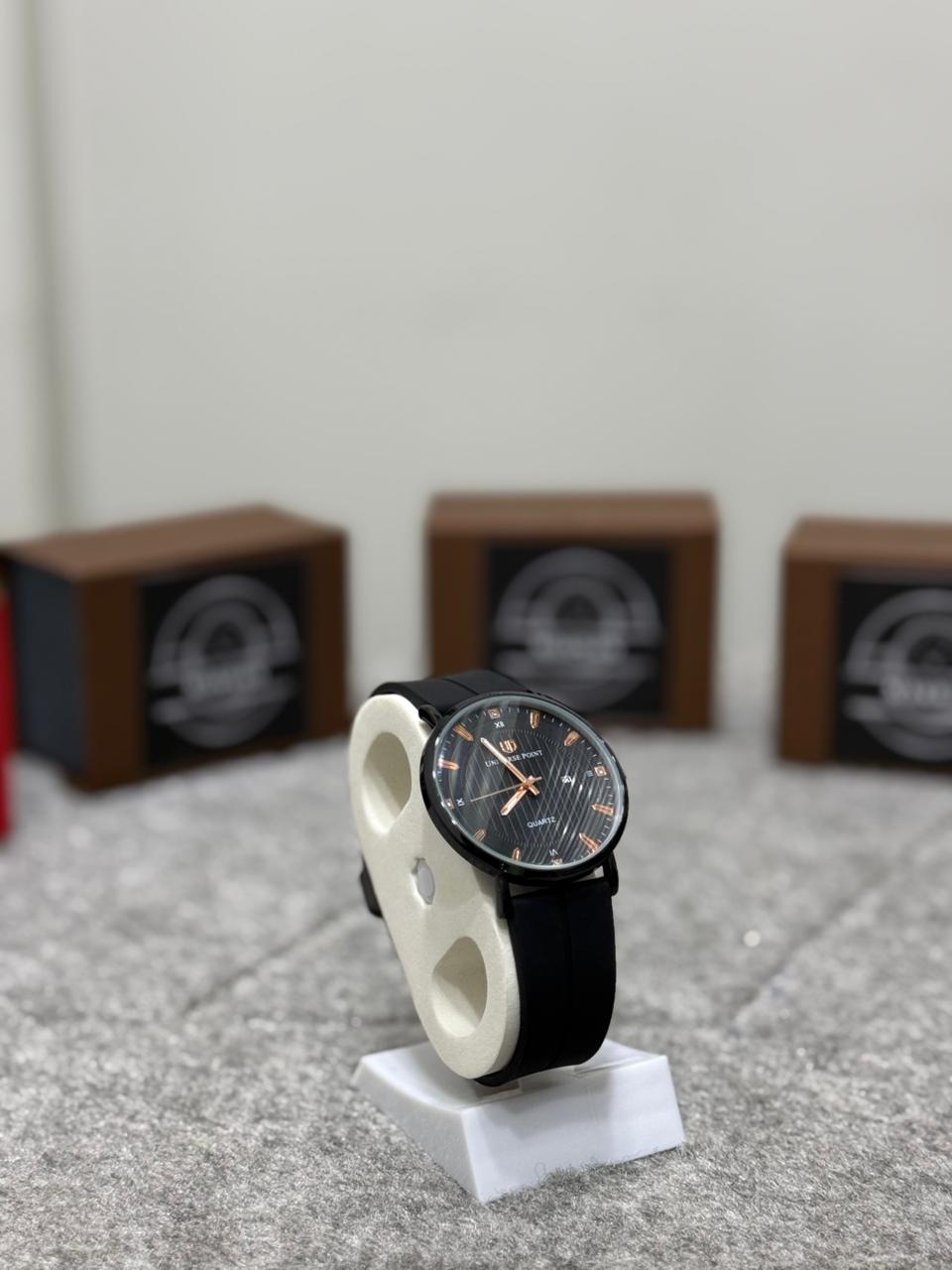 Makran Elegant Silver Dial – Premium Rubber Strap Watch