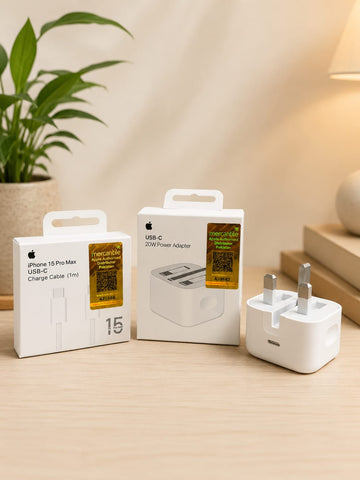 Original Apple 20W USB-C Power Adapter + Free USB-C Charging Cable (1m) – Fast Charging Kit