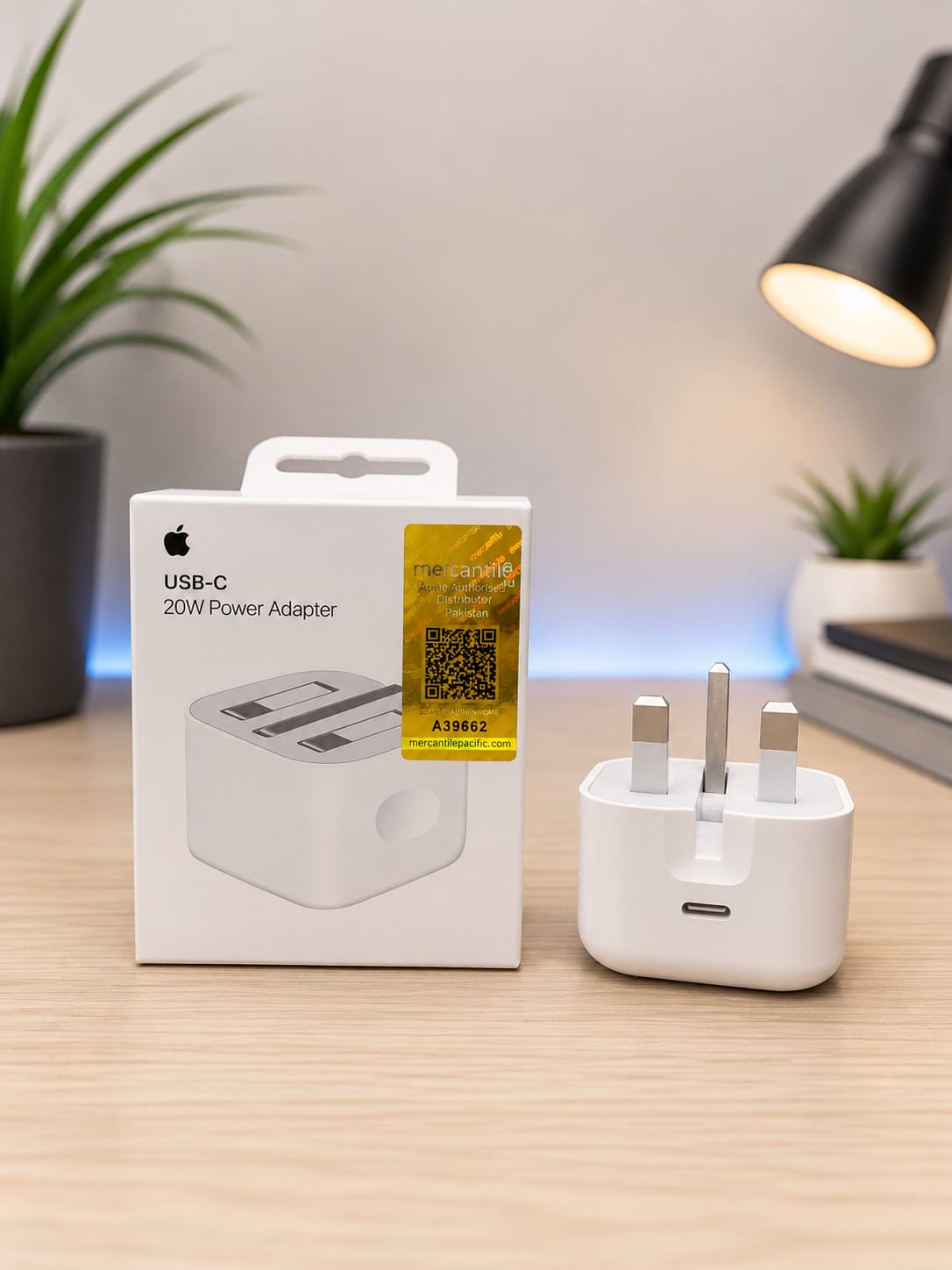 Original Apple 20W USB-C Power Adapter + Free USB-C Charging Cable (1m) – Fast Charging Kit